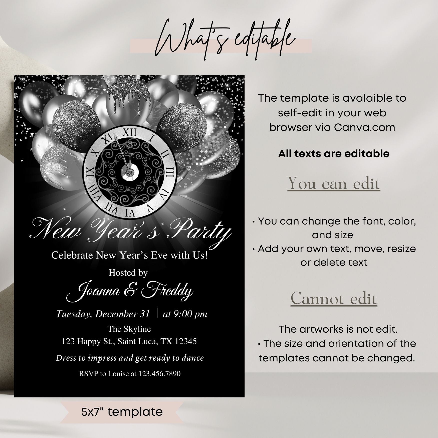 Cocktail Party New Year's Eve Invitation