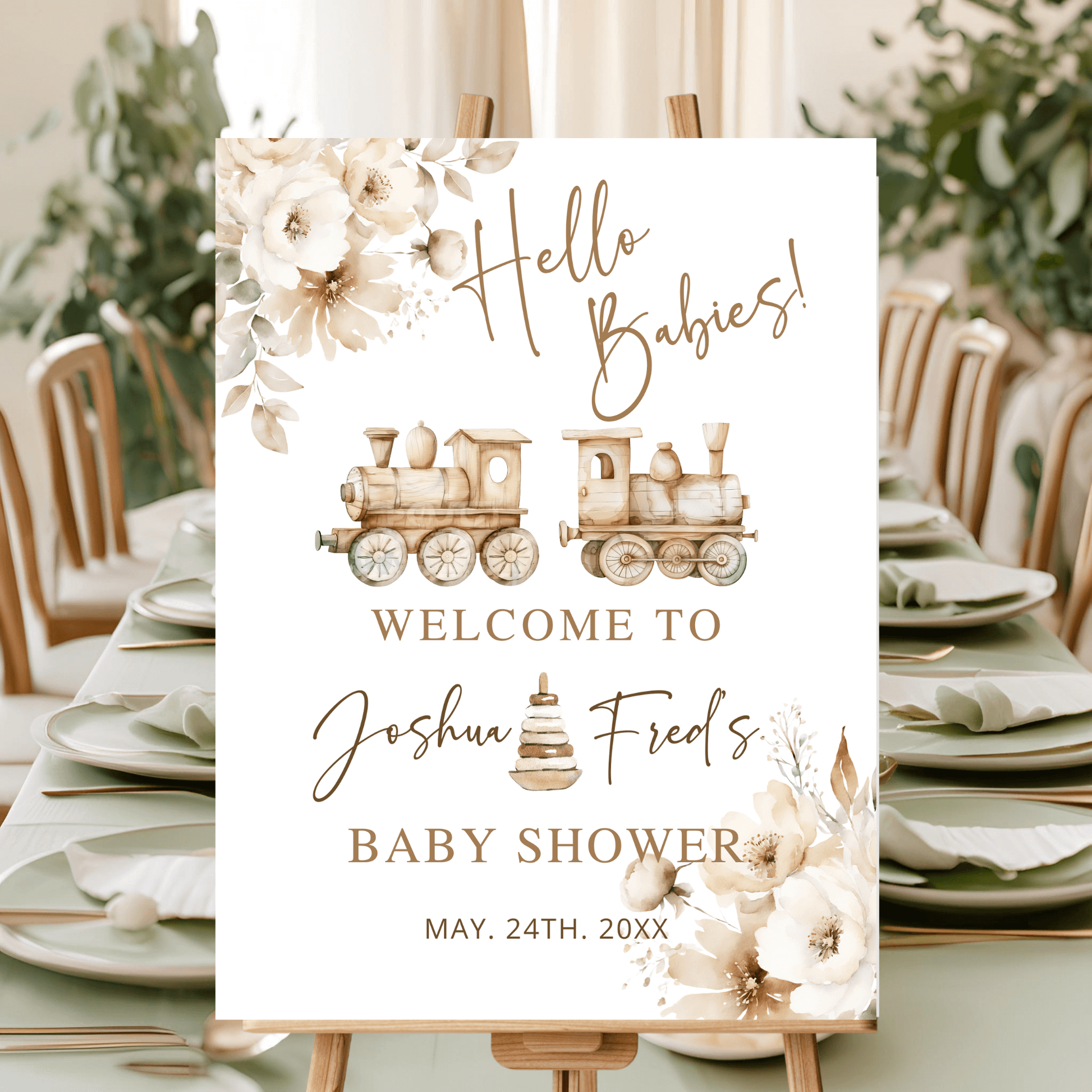 Joint Baby Shower Sign
