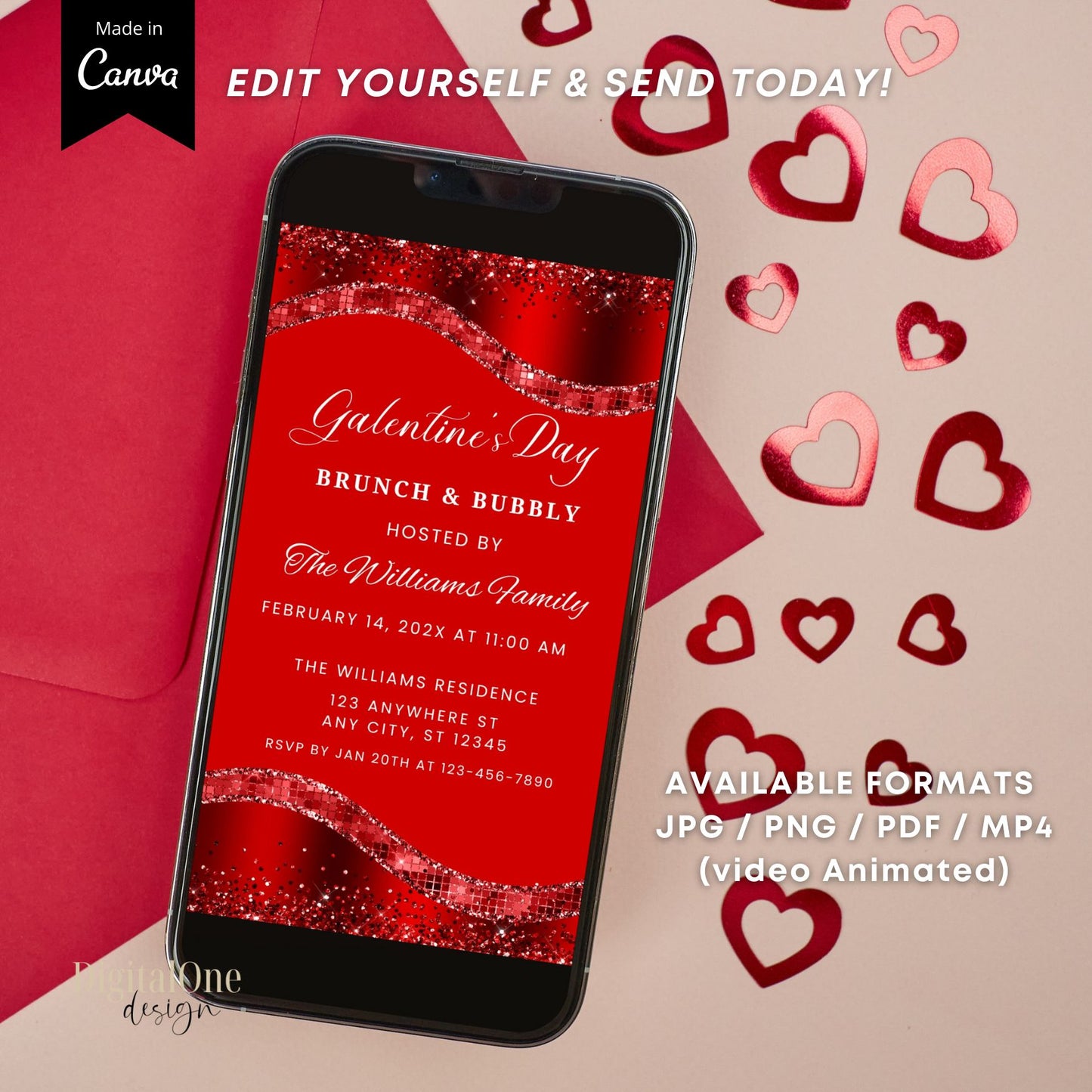 Galentine’s Day Brunch Invitation