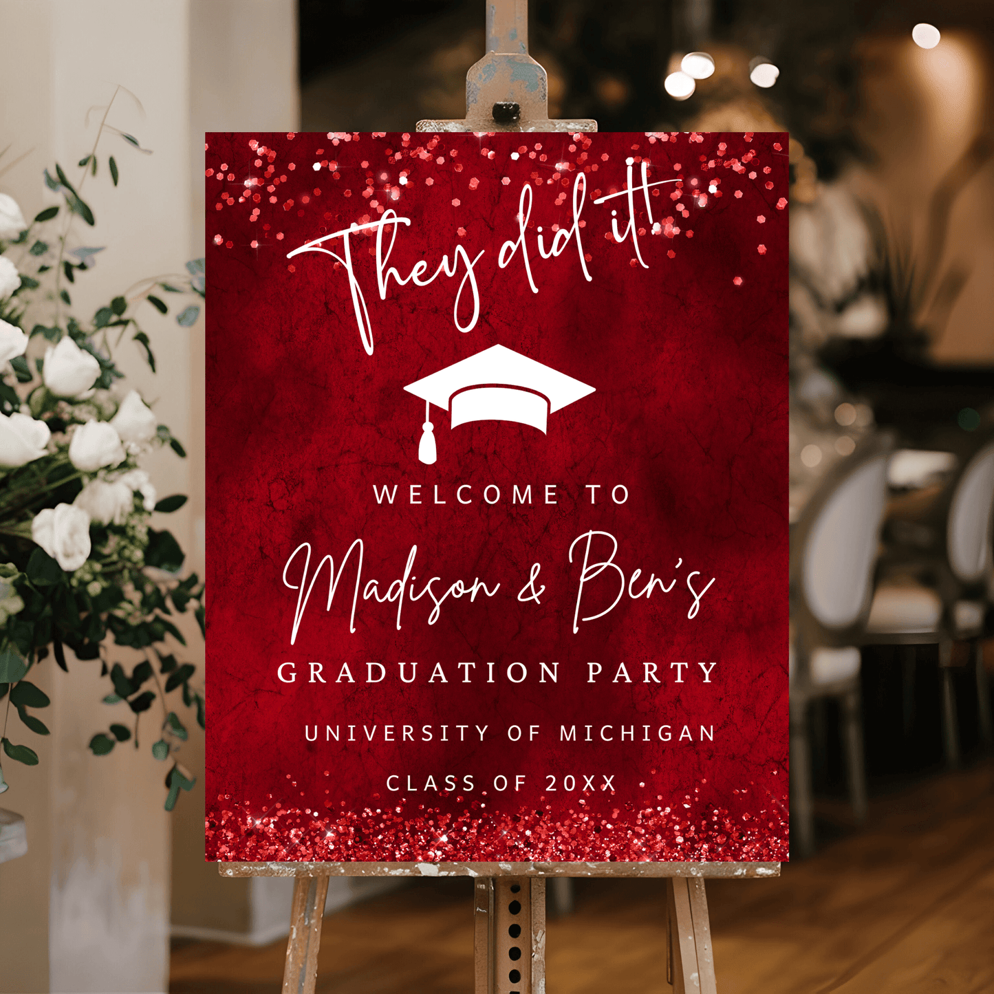 they did it theme welcome sign
