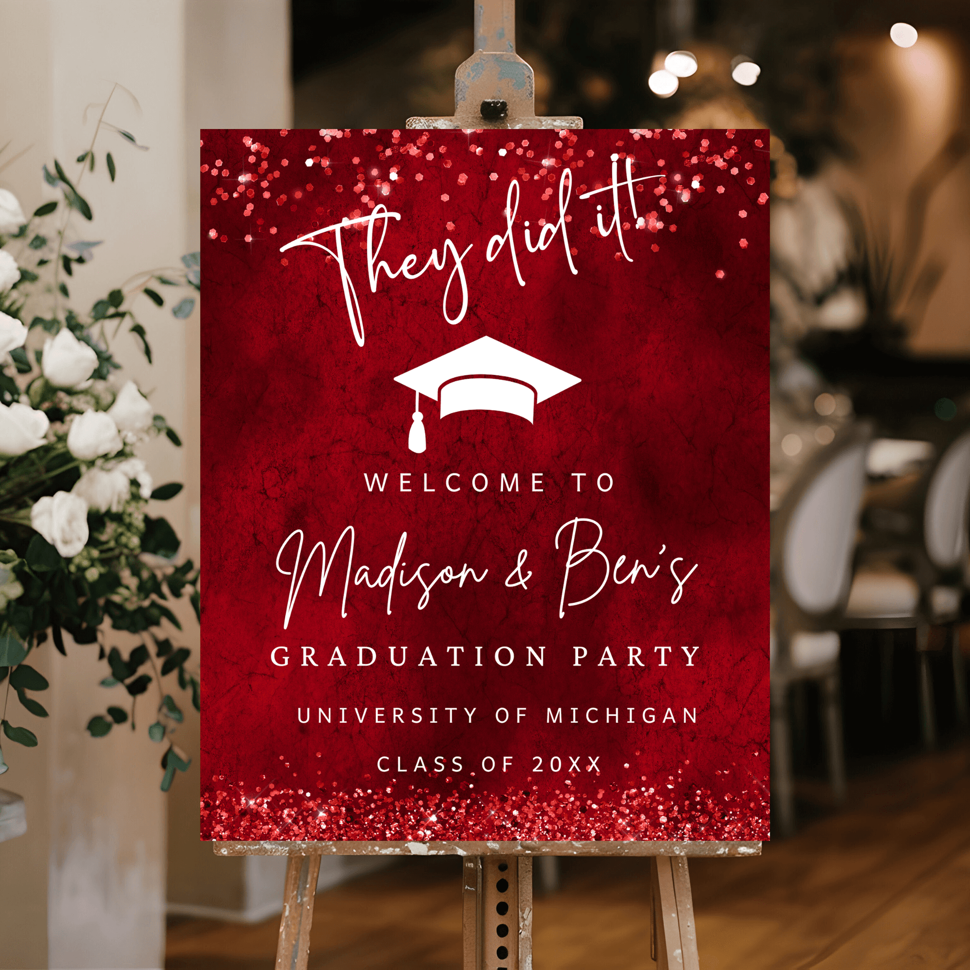 they did it theme welcome sign