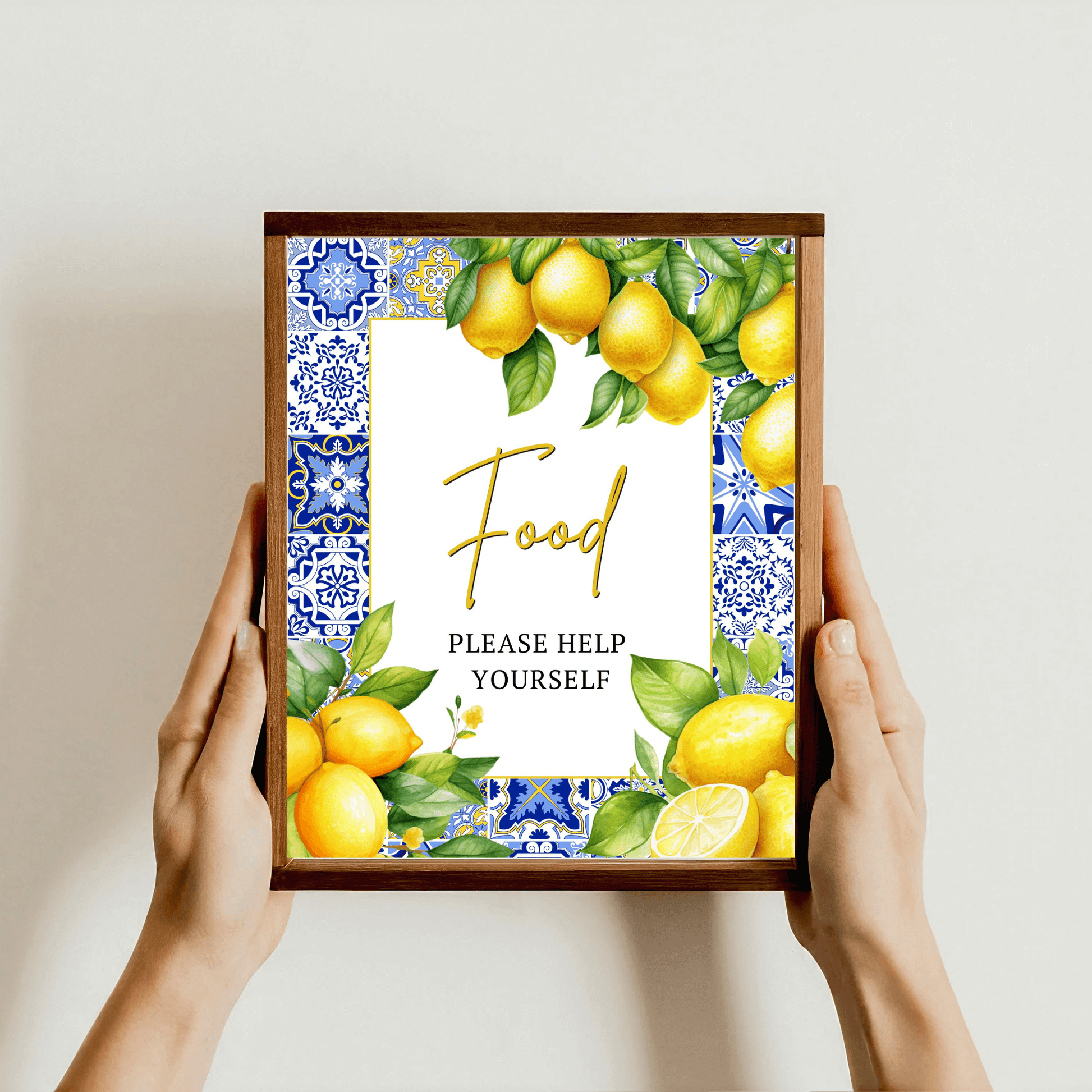 Printable Mediterranean Citrus lemon Food sign
