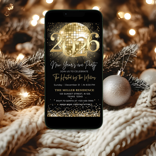2026 New Years Eve Invitation Template