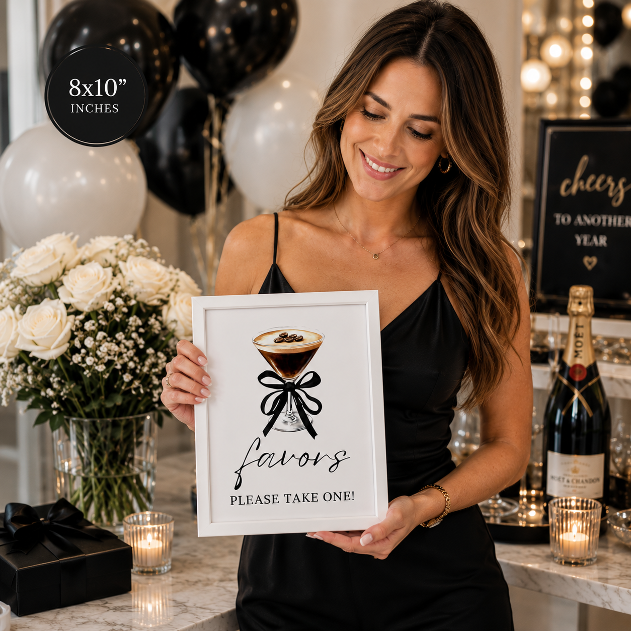 Editable Espresso Martini Birthday Party Sign