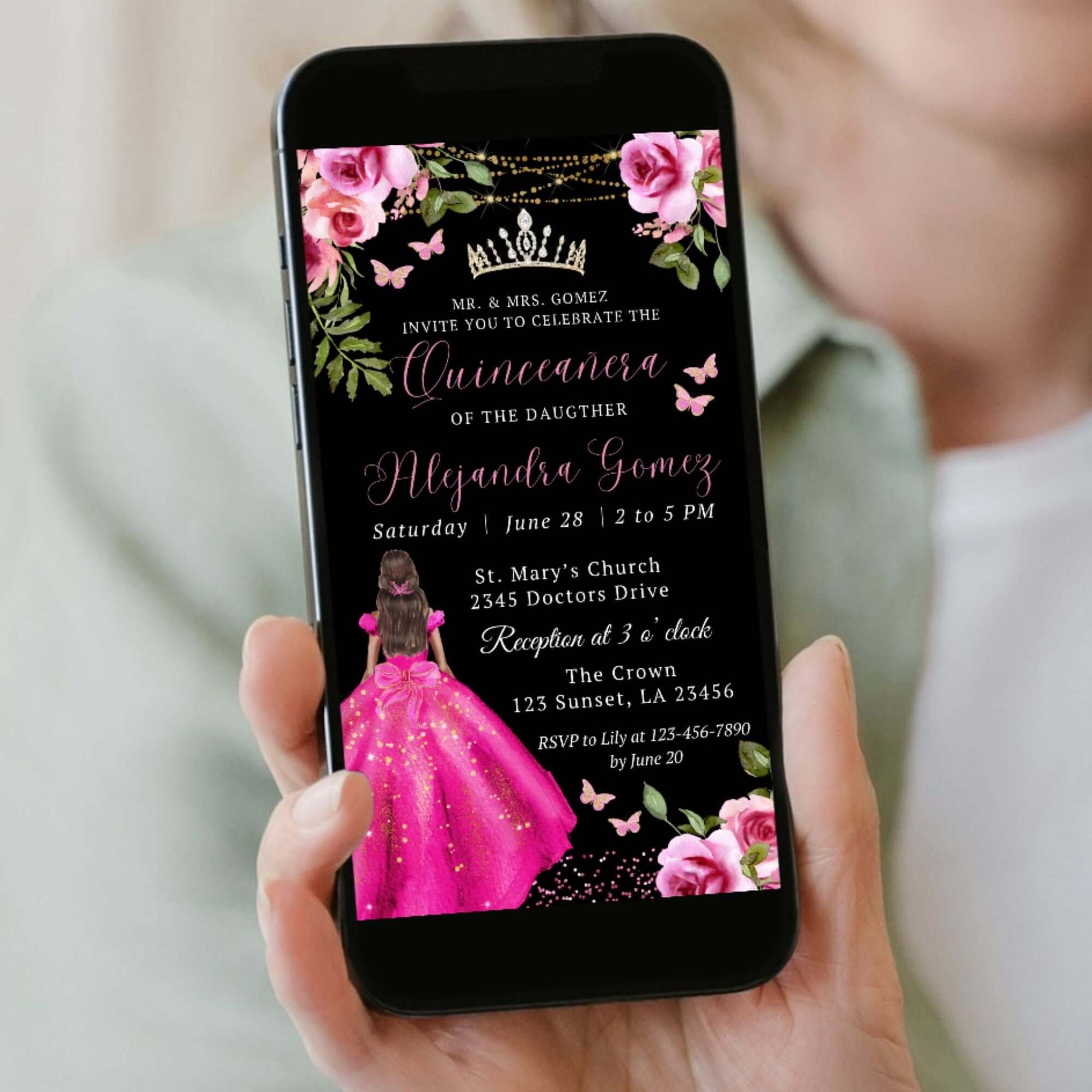 Editable Mis Quince Invitation