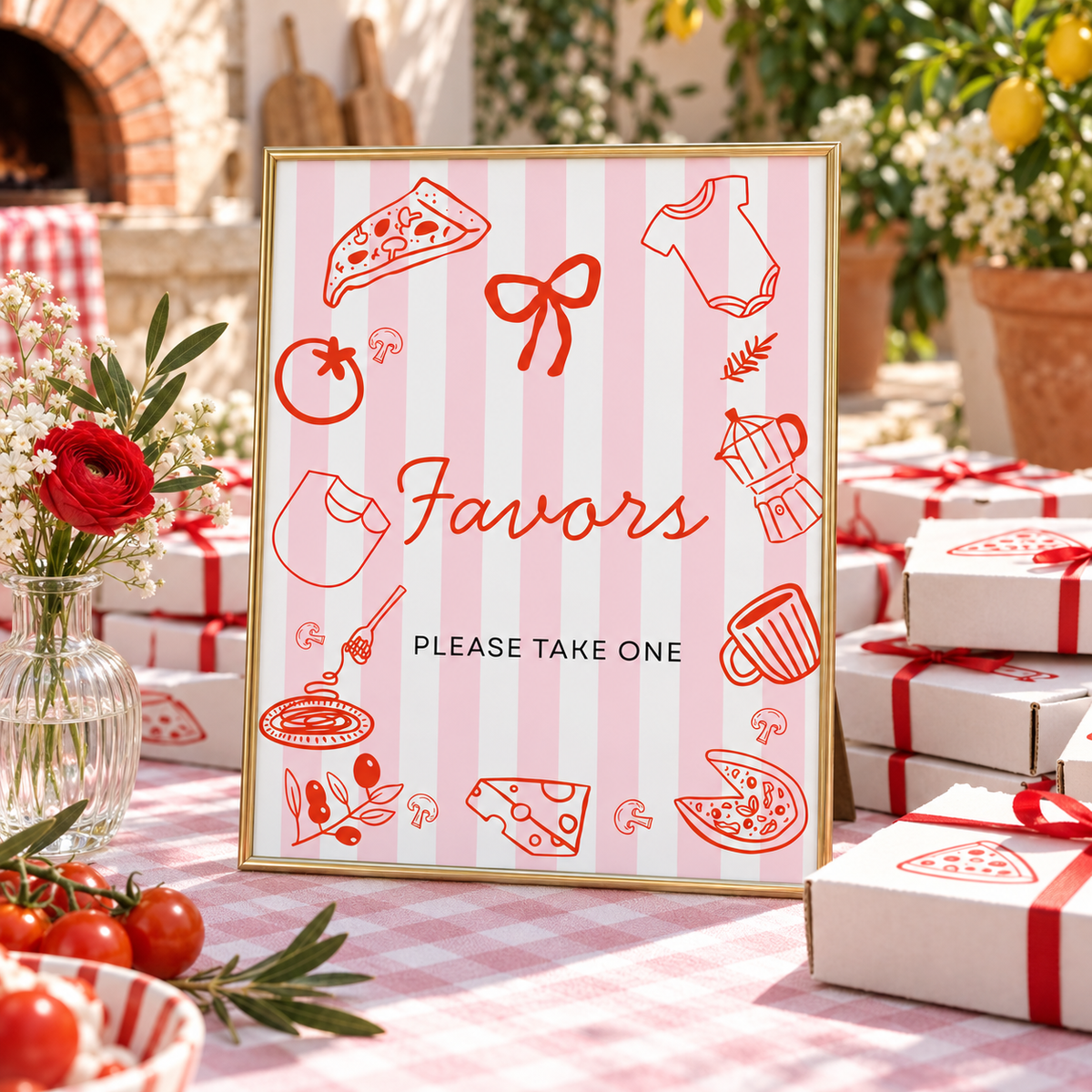 Editable Slice Slice Baby Shower Pizza Sign Bundle