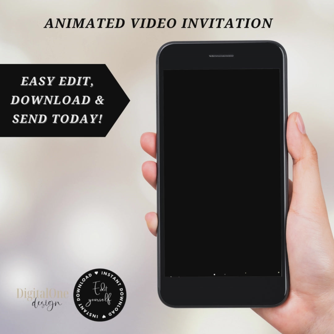 Video Animated Rodeo Disco Party Birthday Invitation for any age
