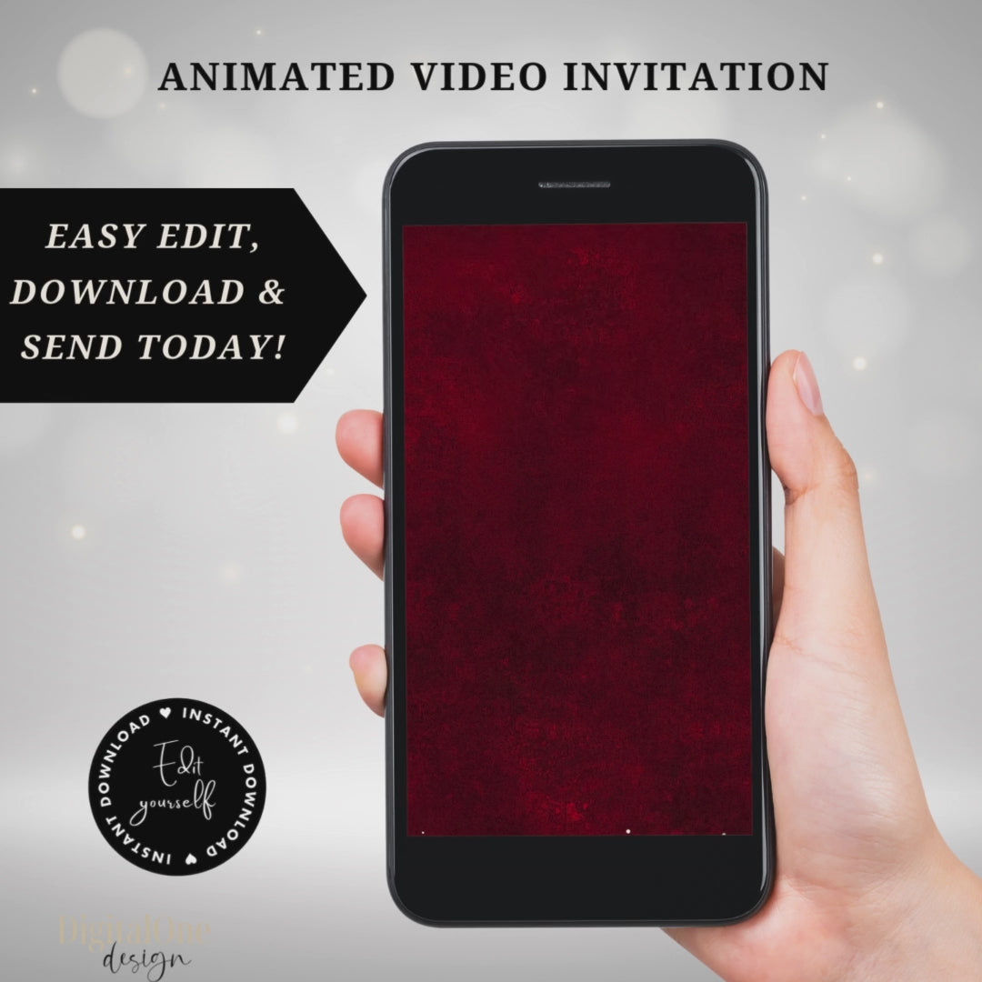 Red Graduation Party Invite