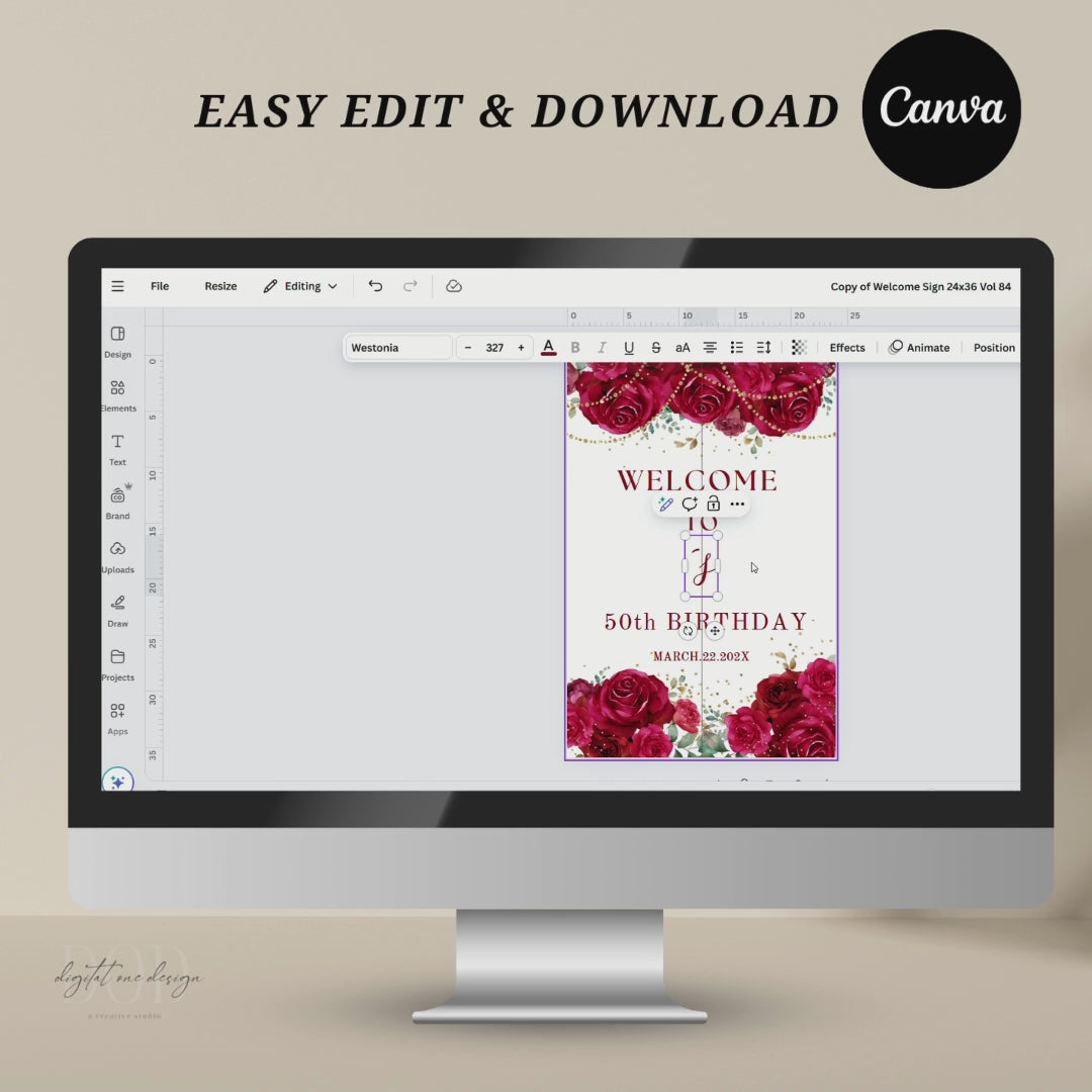 Instant Download Editable Welcome Sign