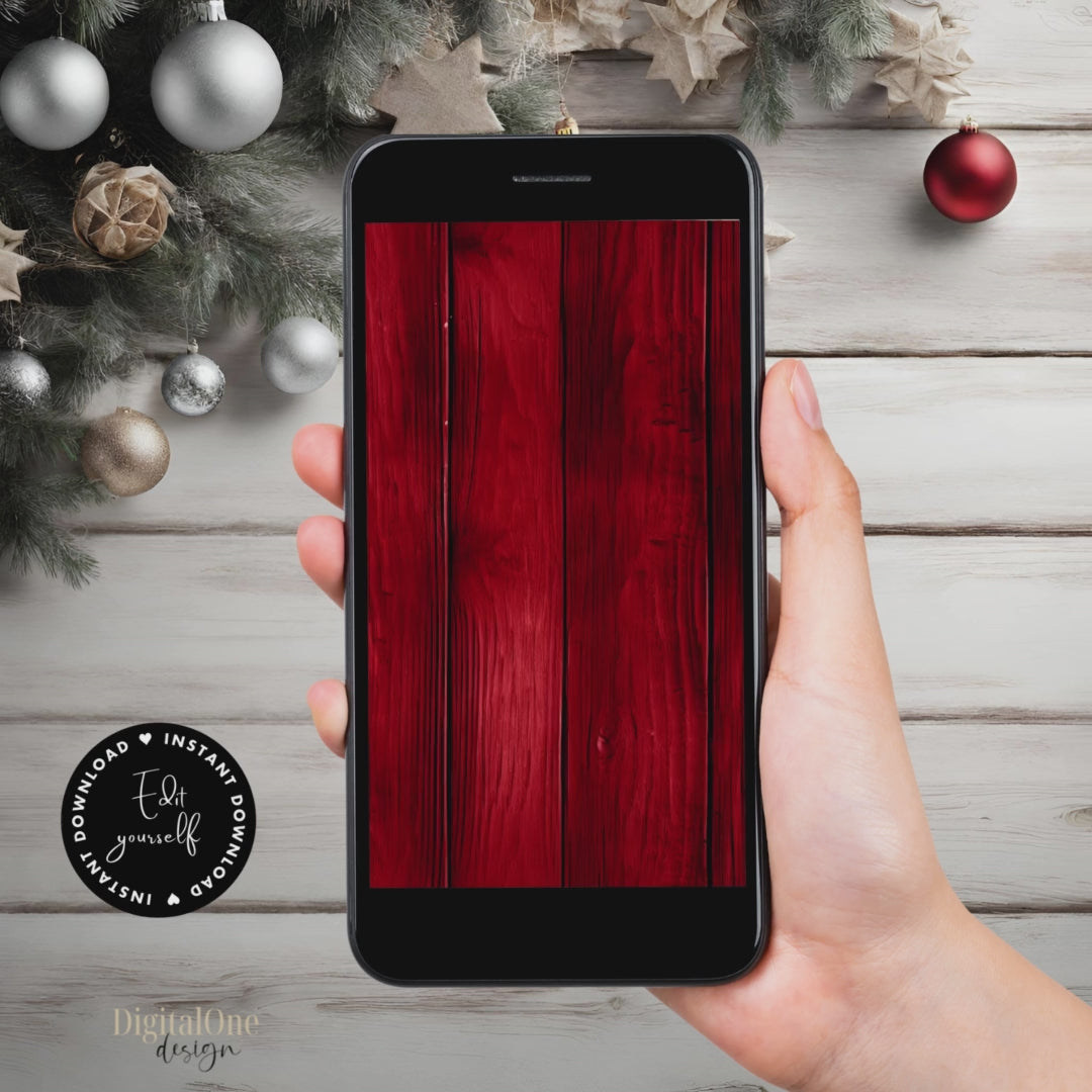 Animated Video Red Christmas Invitation
