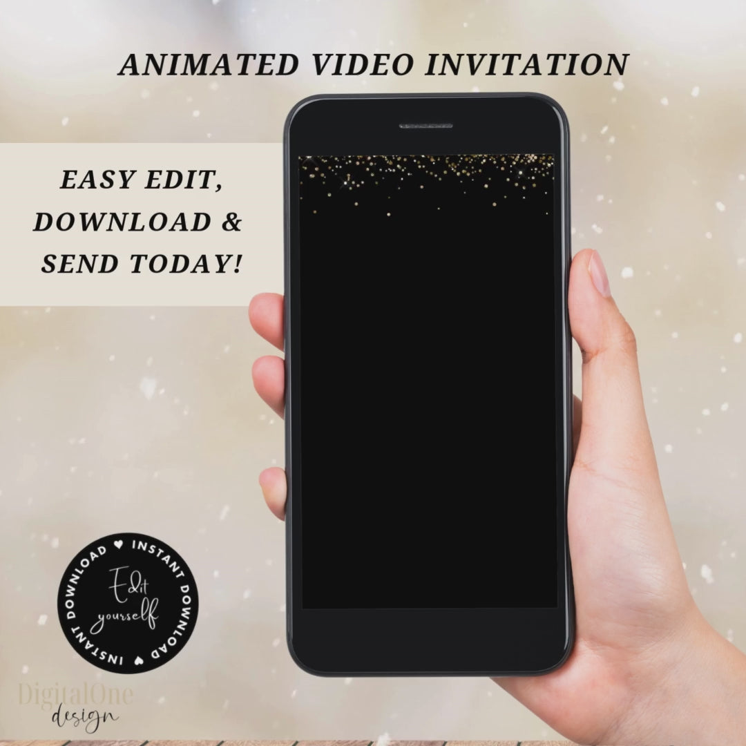 Video Animated Quinceañera Evite