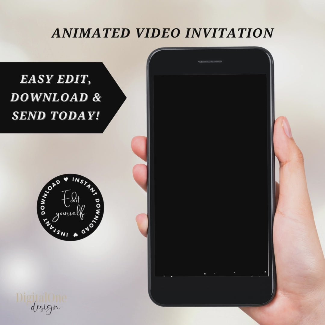 Animated Video Rodeo Western Disco Ball Invitation