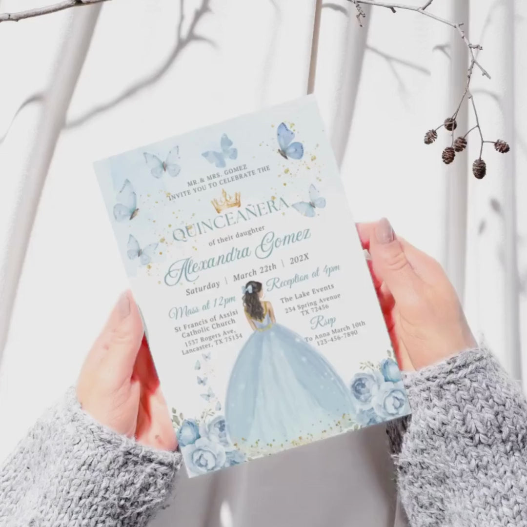 Elegant XV Invite, Printable Quinceanera Invitation