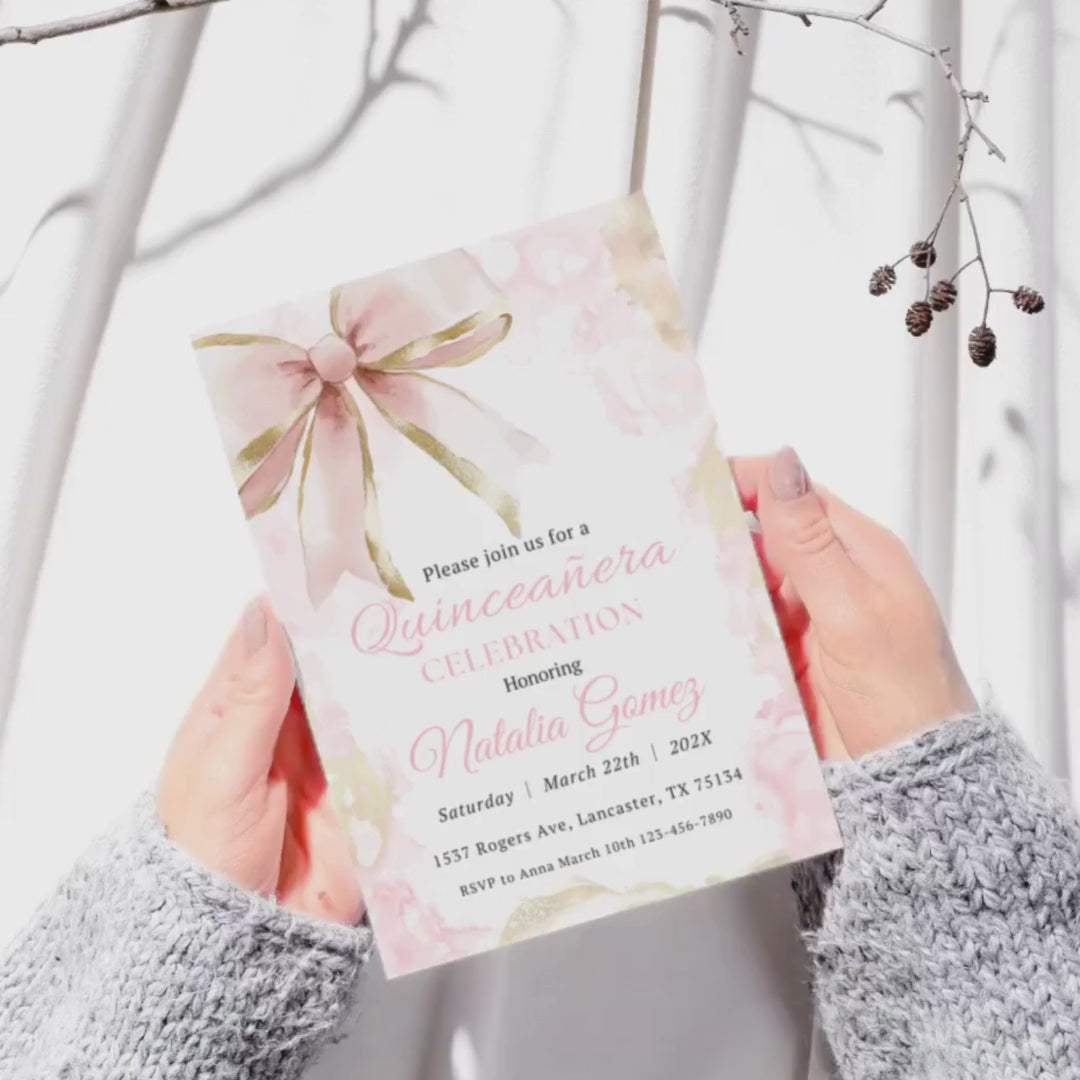 Printable Pink Coquette Invitation